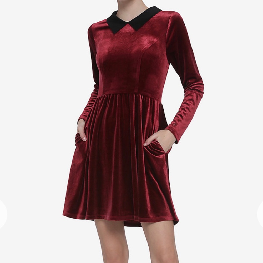 Hot Topic Red Velvet Dress